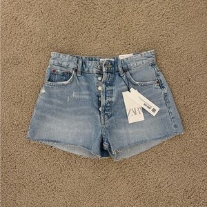 NWT Zara High-Rise Denim Shorts
